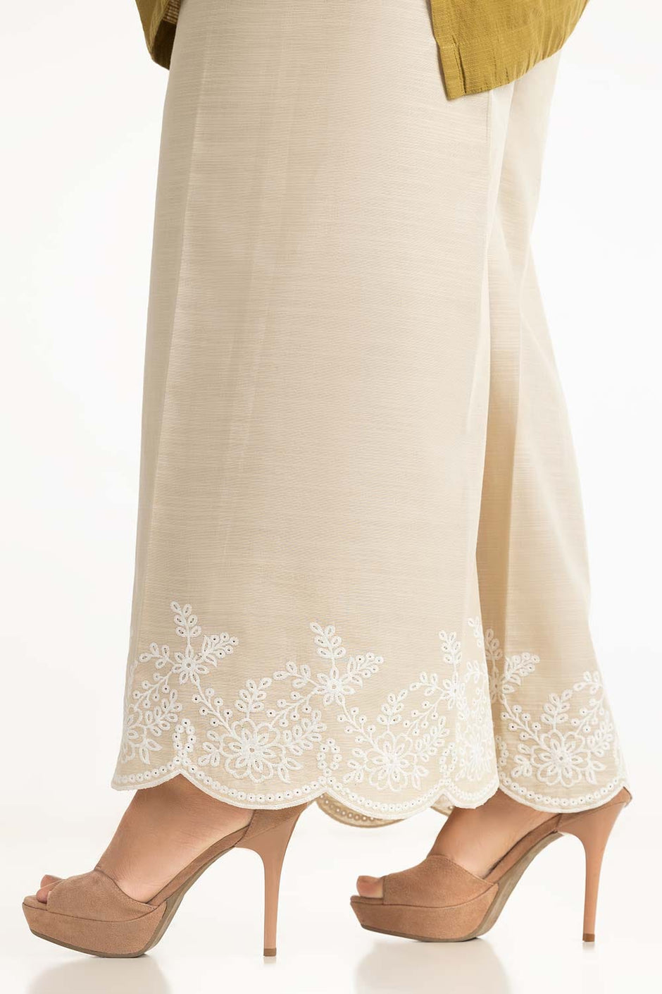 Khaddar Embroidered Trouser