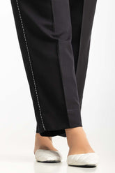 Black Khaddar Embellished Trouser IPT-44010