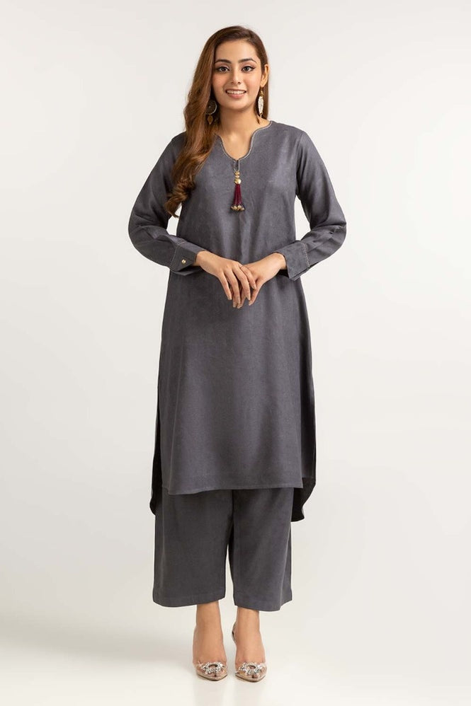 Dyed Self Jacquard Shirt With Trouser