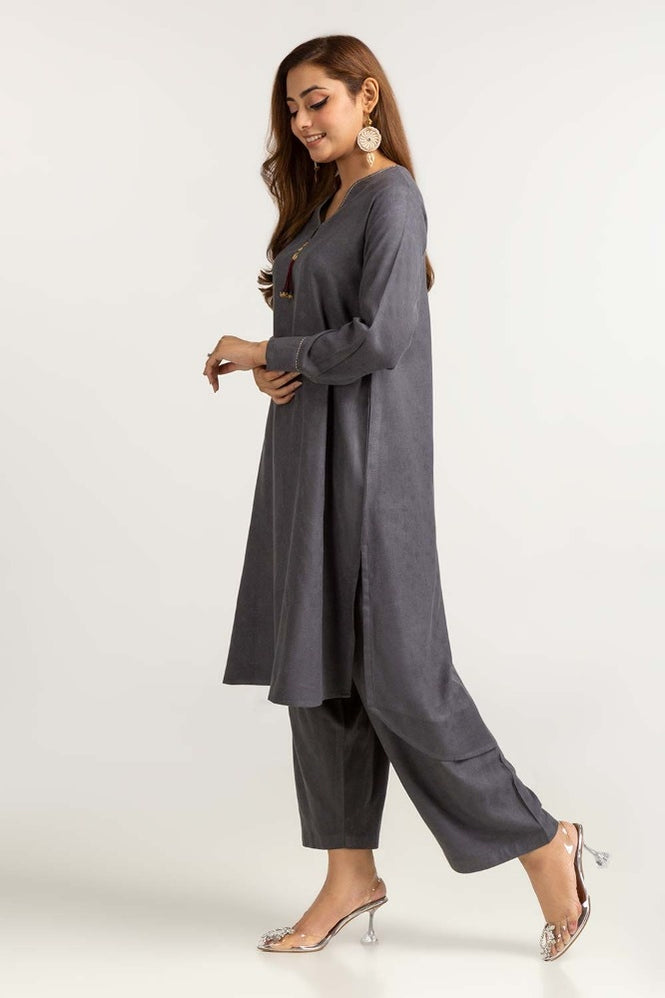 Dyed Self Jacquard Shirt With Trouser