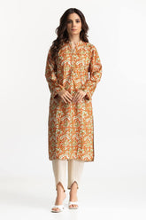 Lawn Gold Printed Shirt IUSTK-261