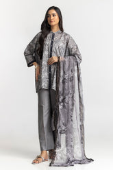 3 Piece Lawn Printed Suit IUSTKSD-19