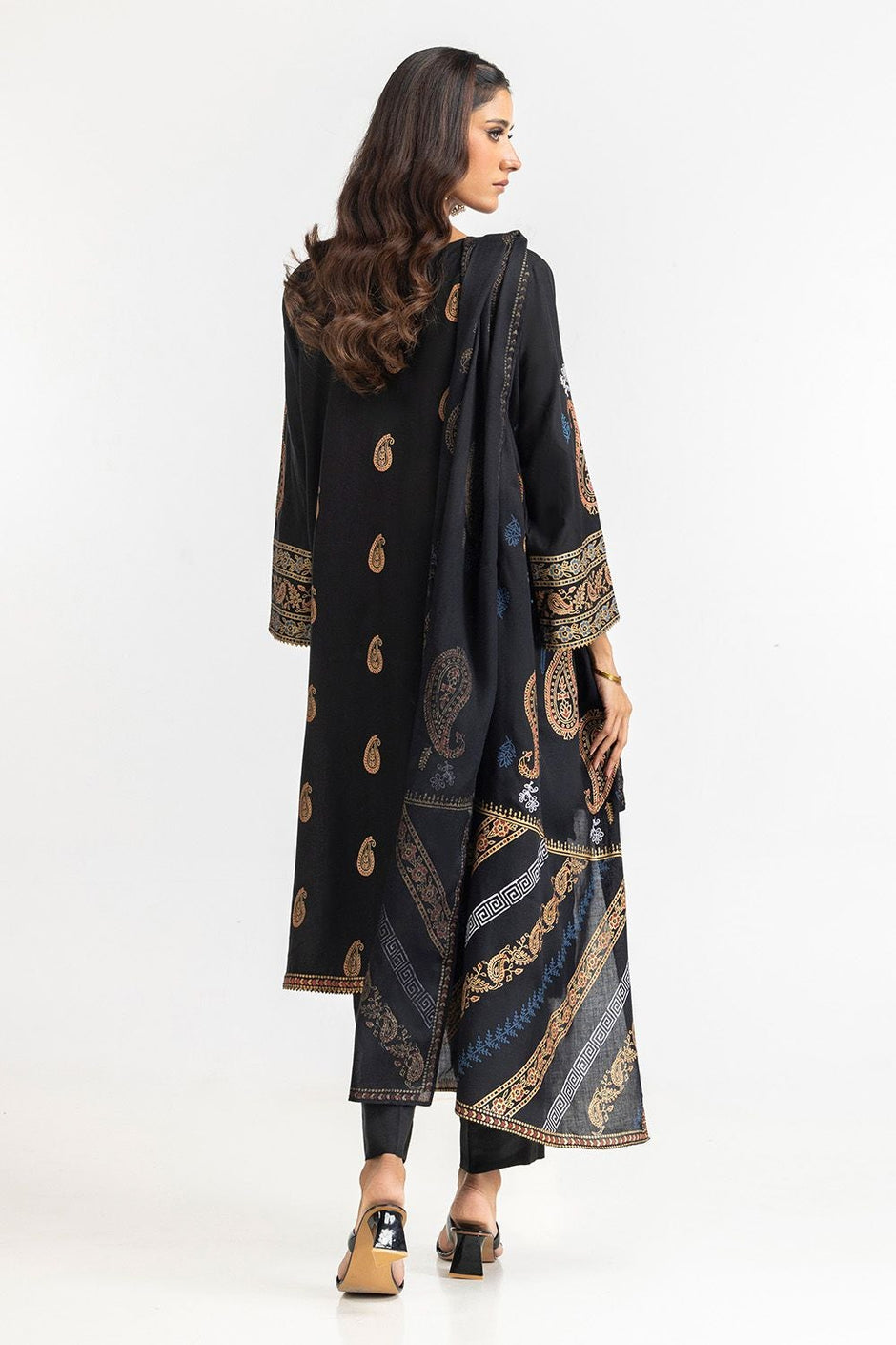 3 Piece Acrylic Lacquer Printed Suit