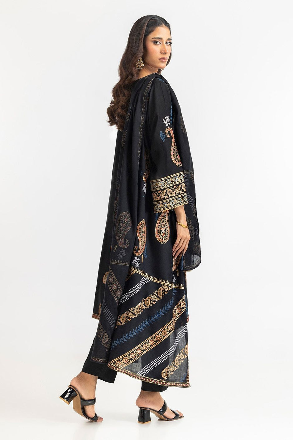 3 Piece Acrylic Lacquer Printed Suit