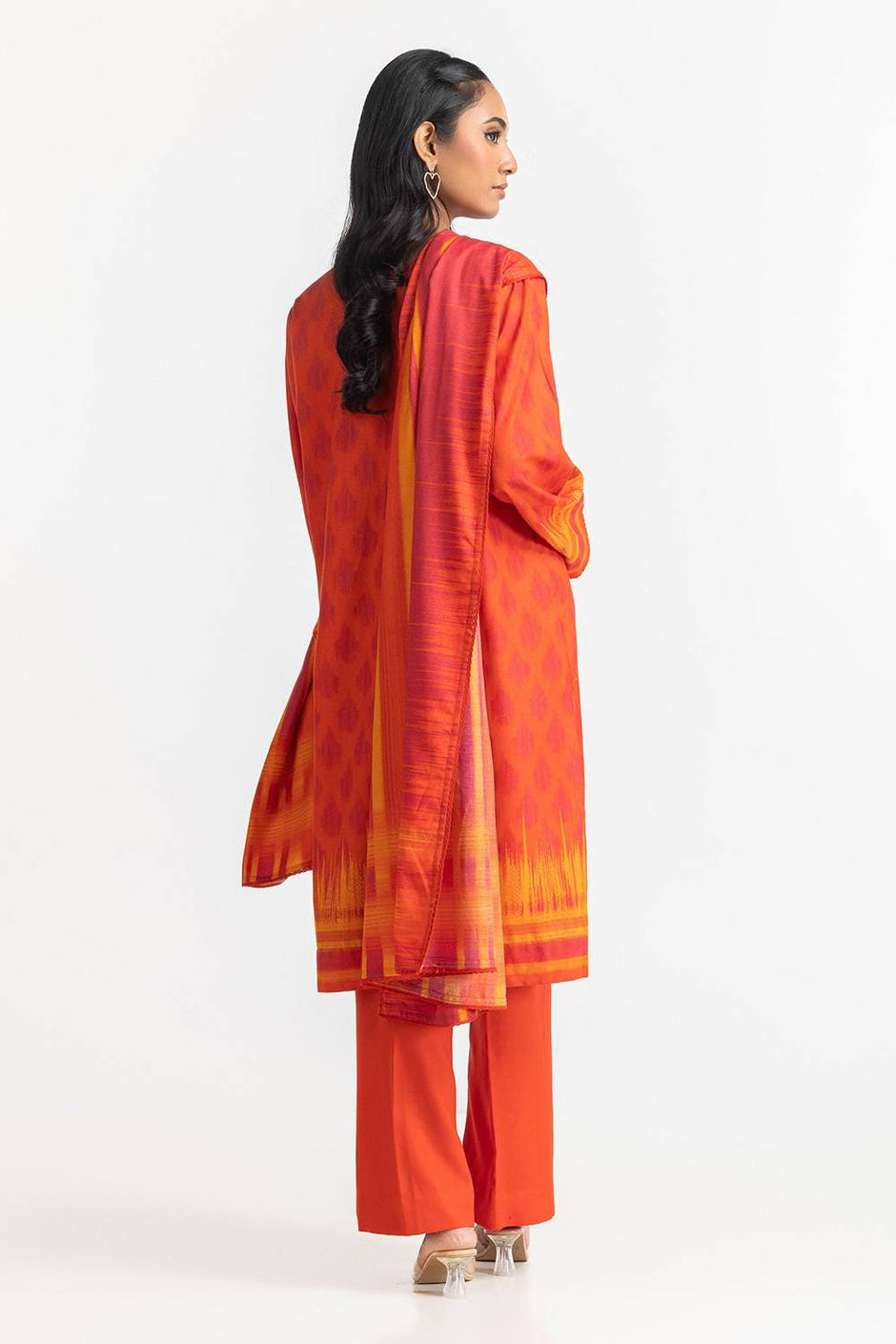 3 Piece Dhanak Printed Suit