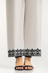 White Lawn Embroidered Trouser IUSTTR-42005