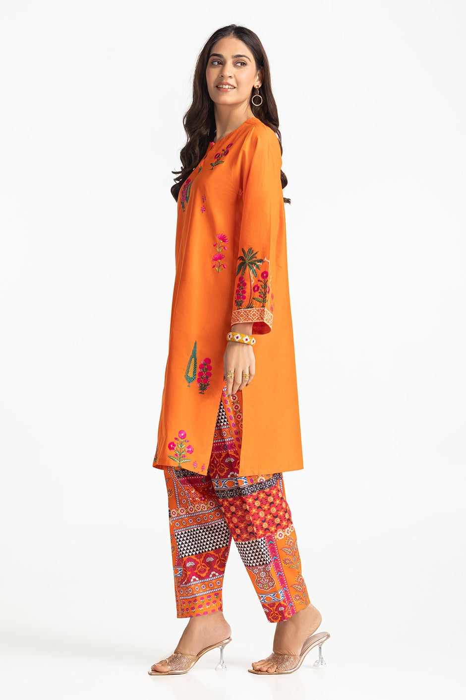 Lawn Printed With Embroidered Shirt And Printed Shalwar