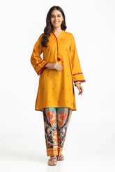Jacquard Embellished Shirt With Printed Trouser IUSTTS-314