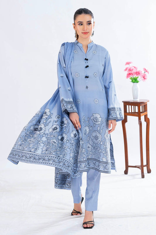 3 Piece Unstitched Jacquard Suit CLP-52179 B
