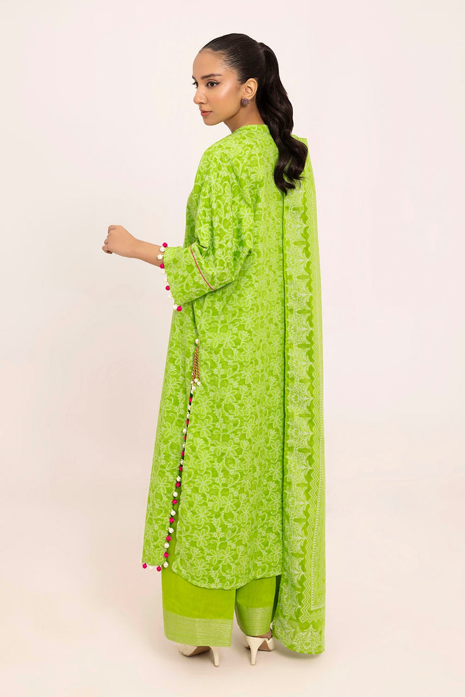 3 Piece Unstitched Jacquard Suit