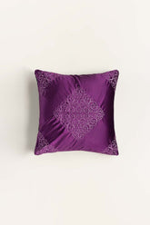 Jali Velvet Embroidered Cushion Cover