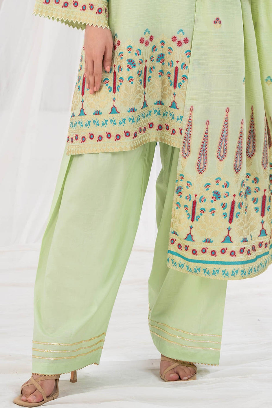 3 Piece Unstitched Jacquard Suit