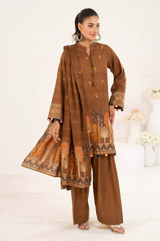 3 Piece Unstitched Jacquard Suit CLP-52177 B