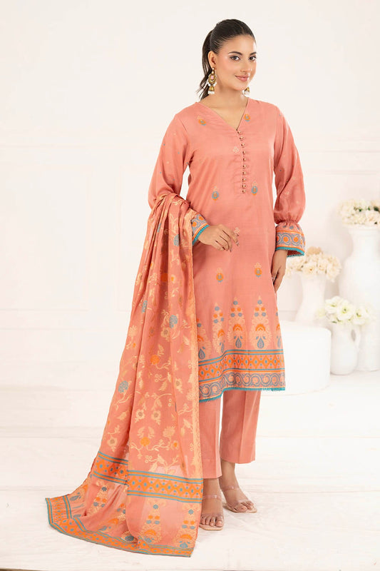 3 Piece Unstitched Jacquard Suit CLP-52178 C