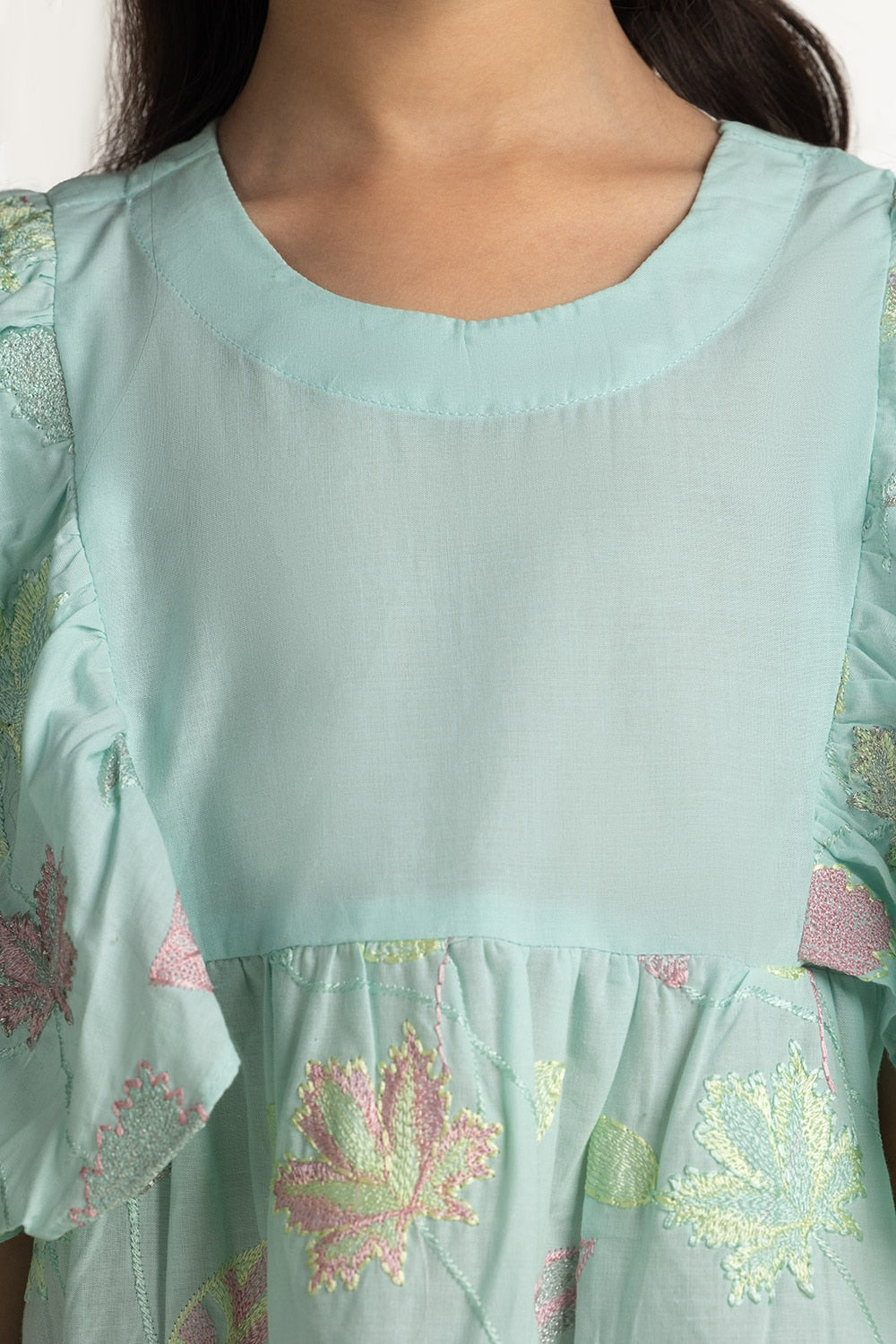 Junior Girls Embroidery Top JG-DRS-SS25-108