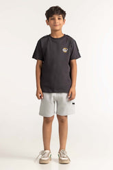 Junior Boy Black Printed Tee JB-TS-SS24-001