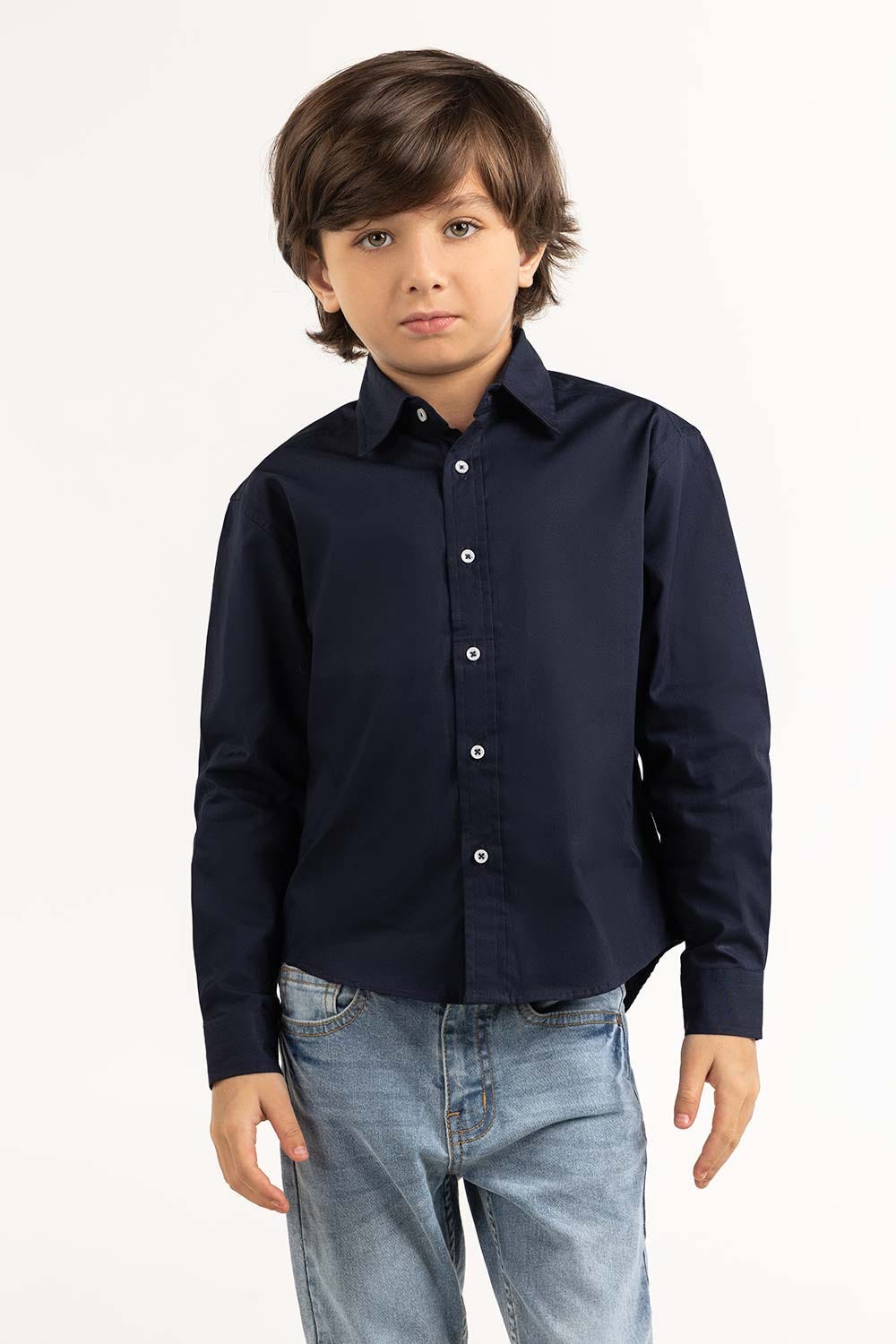 Junior Boy Navy Casual Shirt 231-317-015