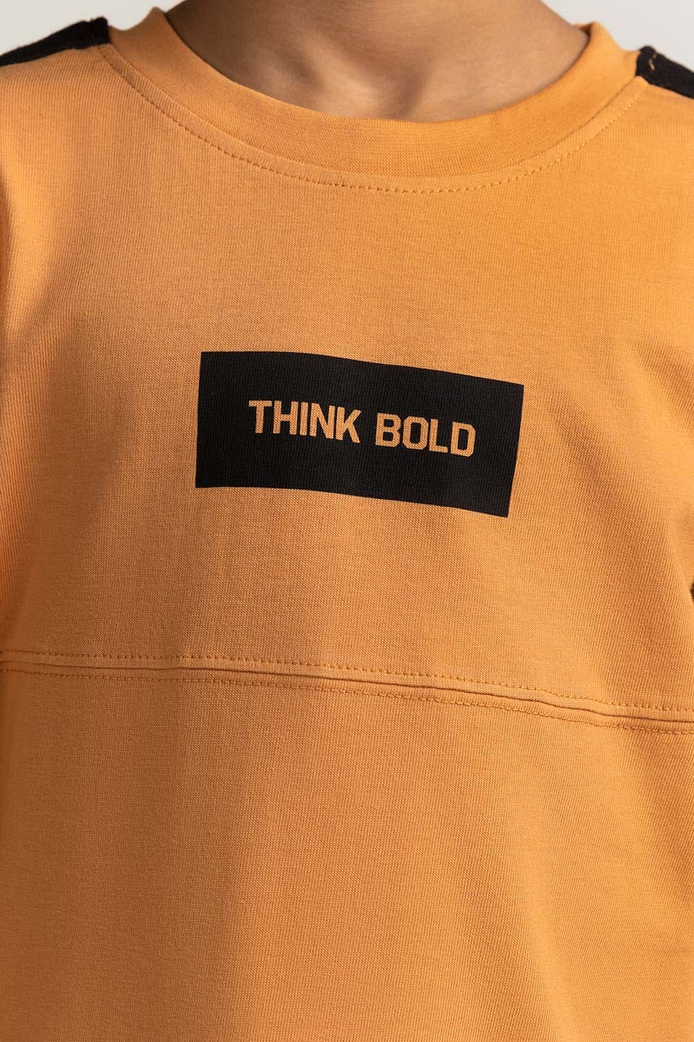 Junior Boy Orange Printed Tee JB-TS-SS24-032