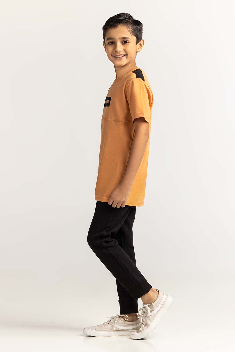 Junior Boy Orange Printed Tee JB-TS-SS24-032