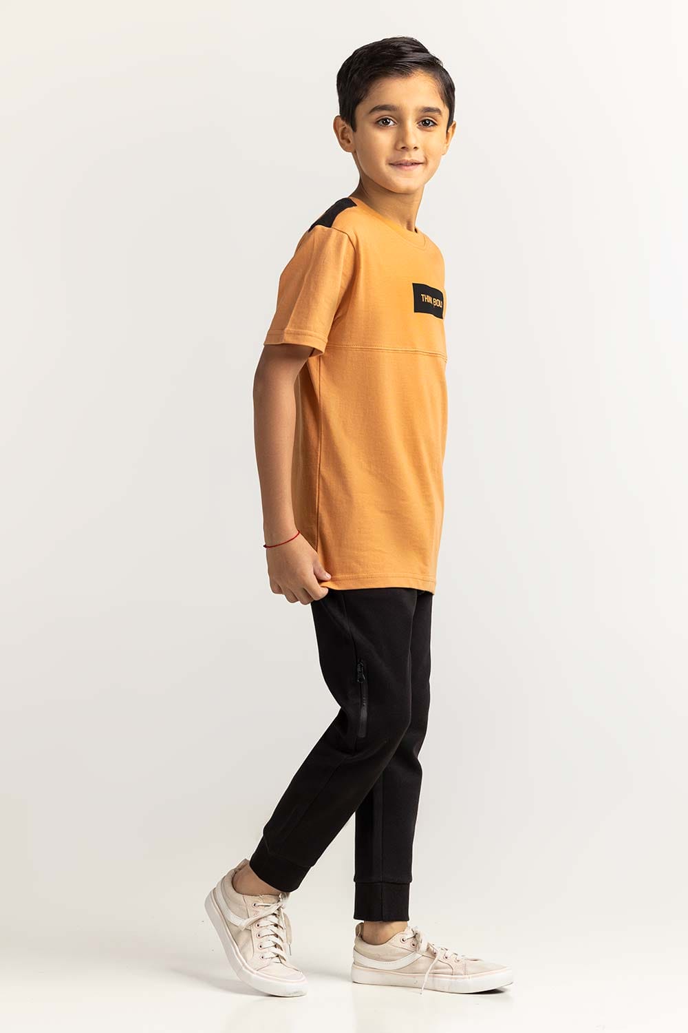 Junior Boy Orange Printed Tee JB-TS-SS24-032