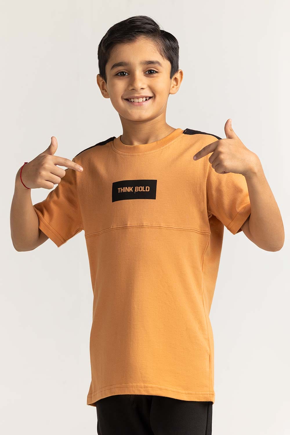 Junior Boy Orange Printed Tee JB-TS-SS24-032