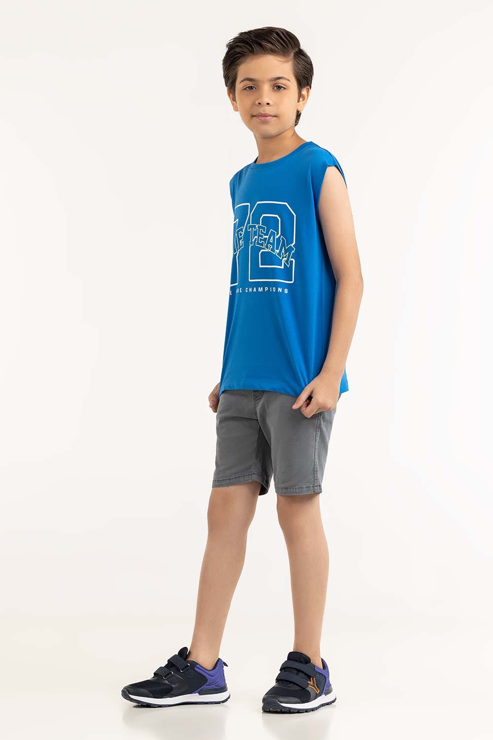 Junior Boy Packet Blue T-Shirt 231-313-039