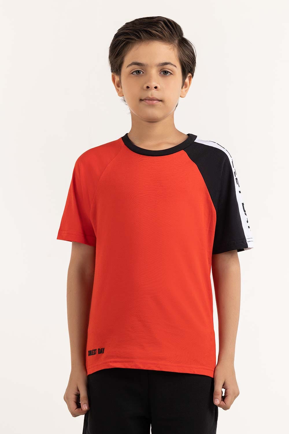 Junior Boy Poppy Red T-Shirt 231-313-035