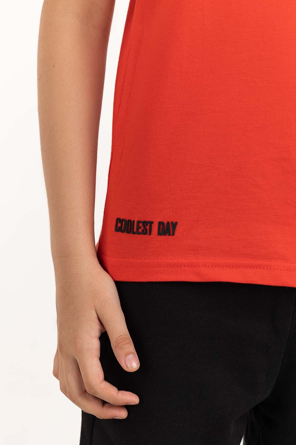 Junior Boy Poppy Red T-Shirt 231-313-035