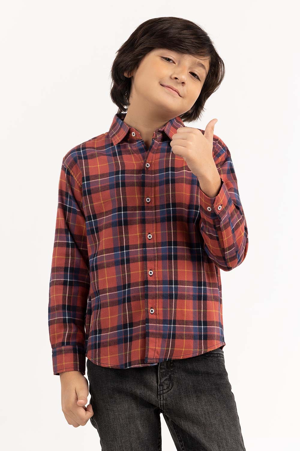 Junior Boy Salmon Casual Shirt 224-317-014