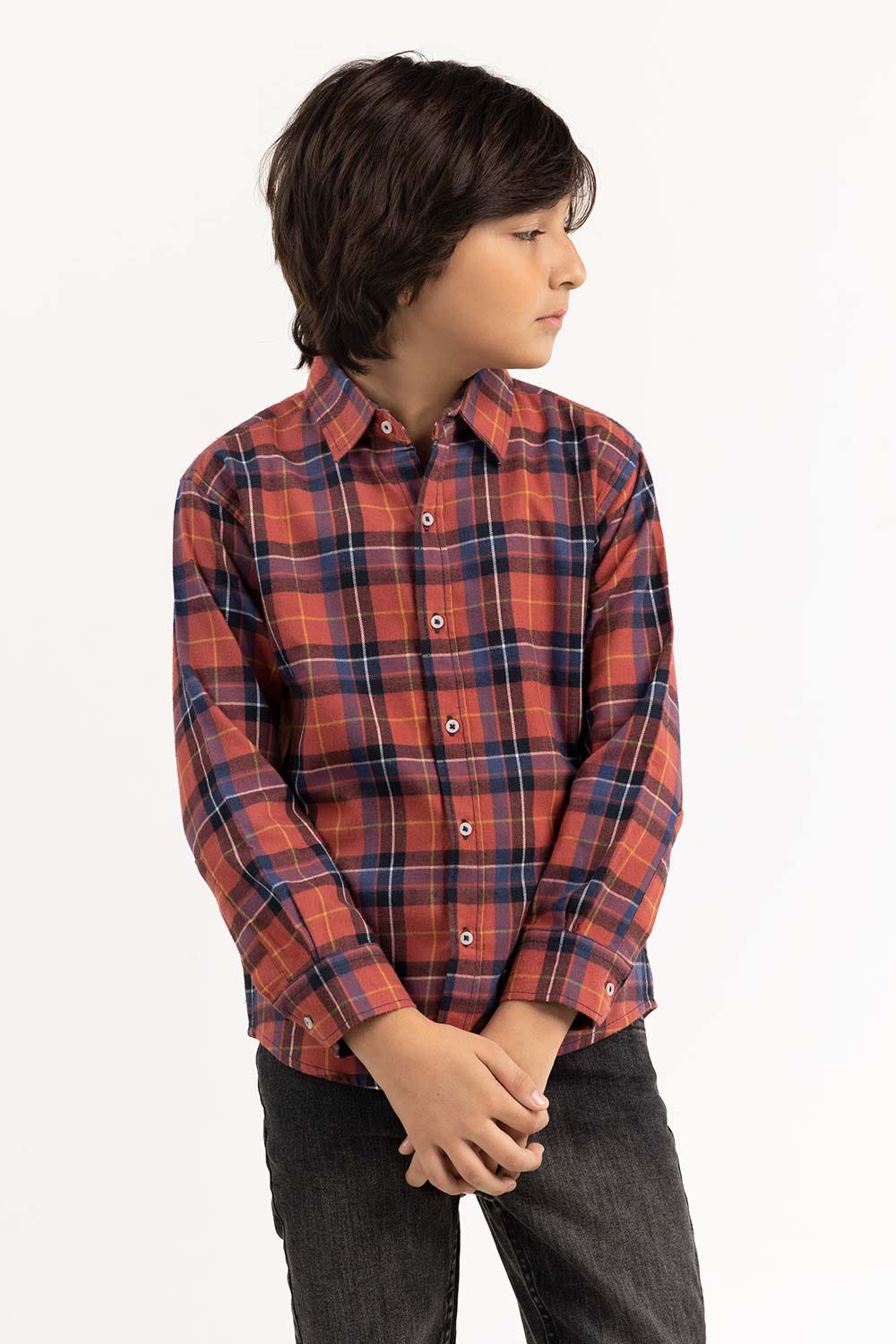 Junior Boy Salmon Casual Shirt 224-317-014