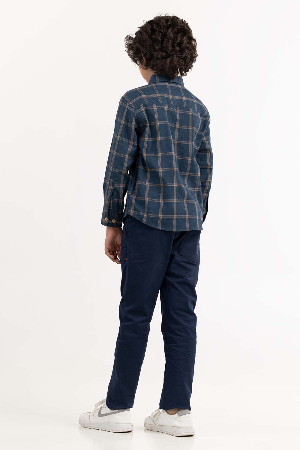 Junior Boy Blue Casual Shirt 224-317-004