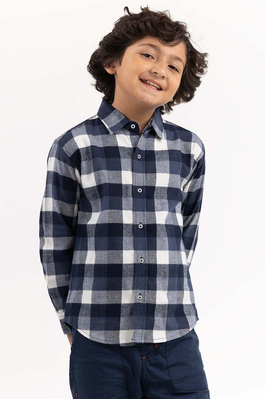 Junior Boy Blue Casual Shirt 224-317-008
