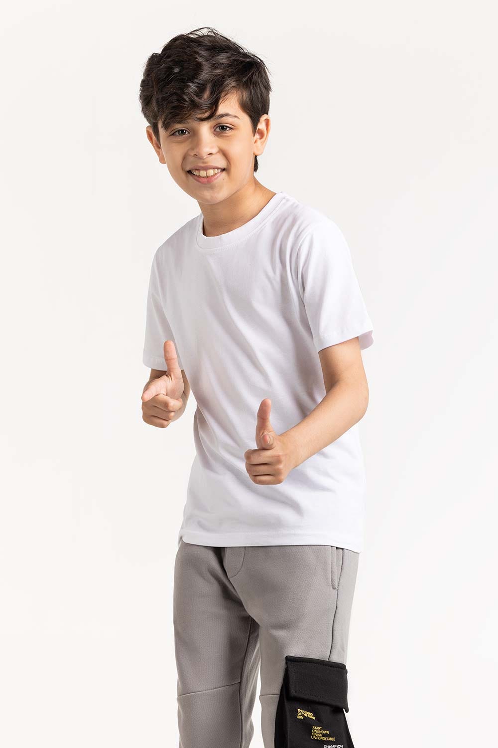 Junior Boy White T-Shirt 231-313-001 B