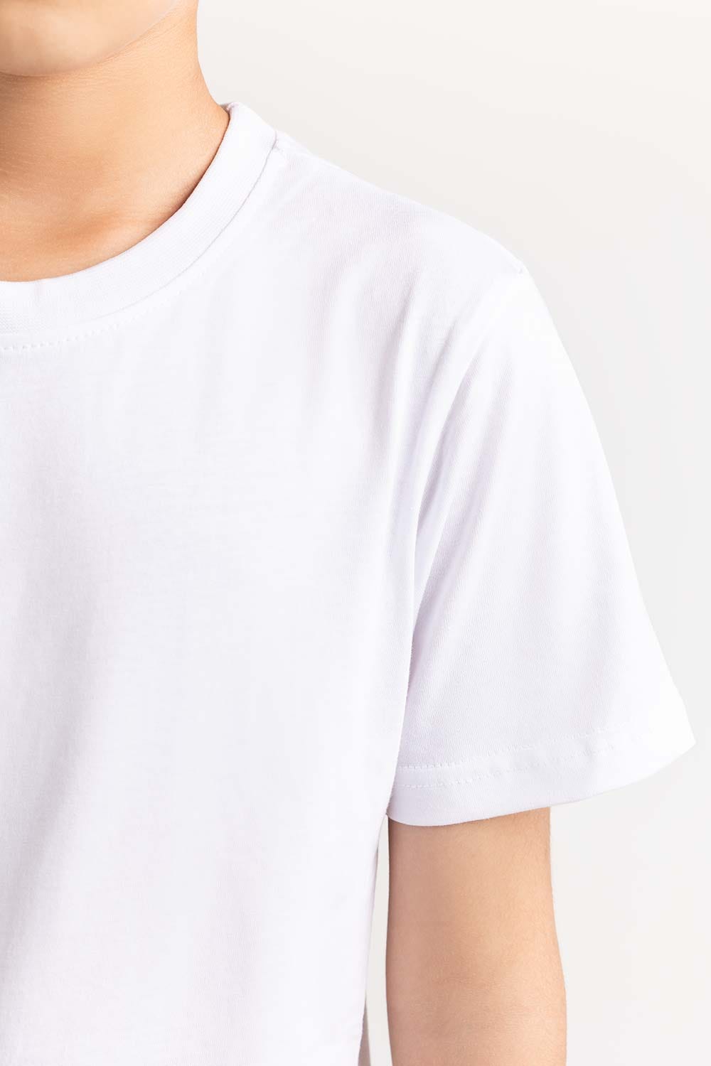 Junior Boy White T-Shirt 231-313-001 B