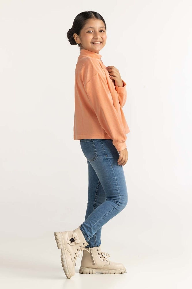 Junior Girl Basic Knitted Sweatshirt 224-412-006