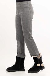 Junior Girl Black And White Trouser 224-420-005