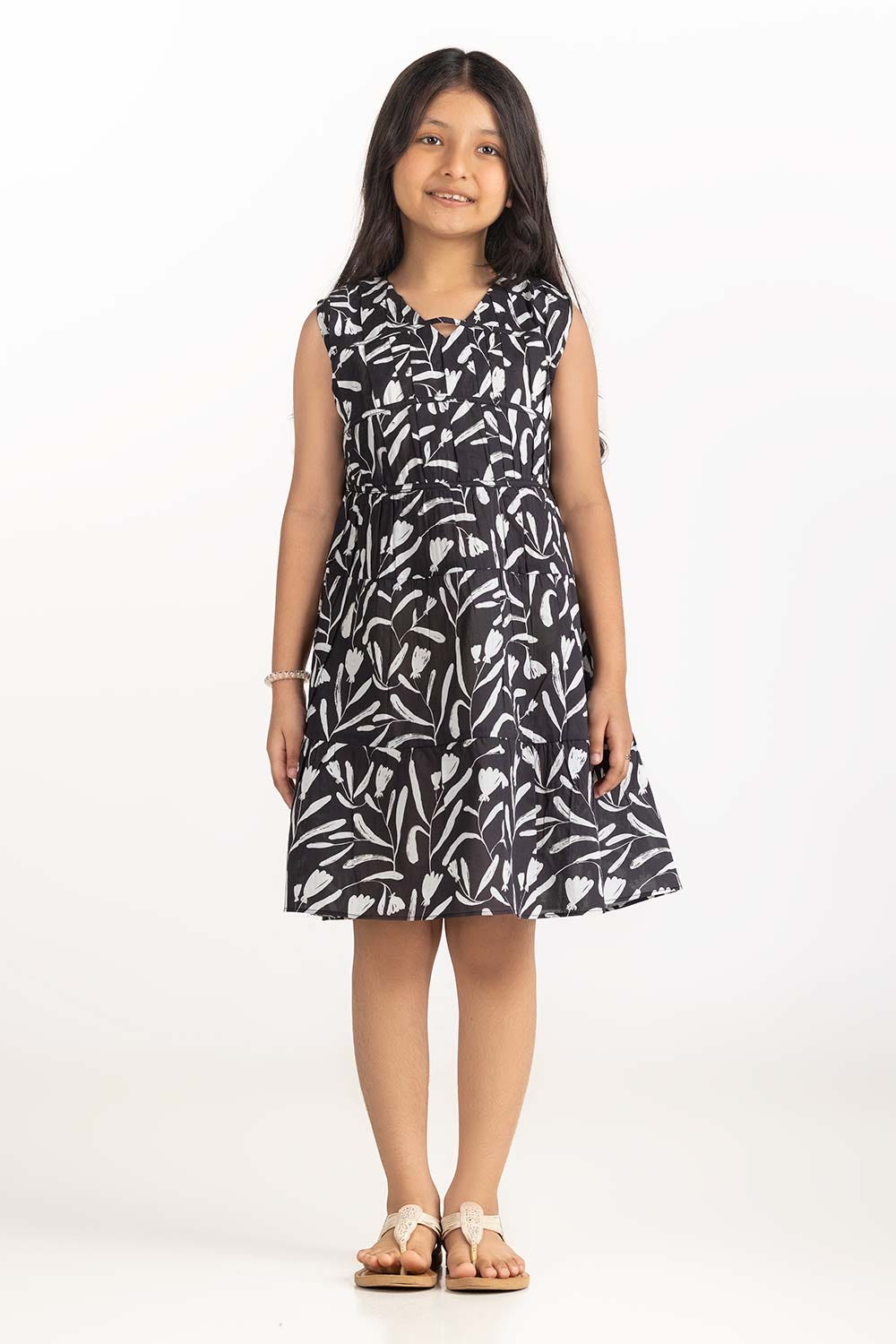 Junior Girl Black Dress 231-417-011