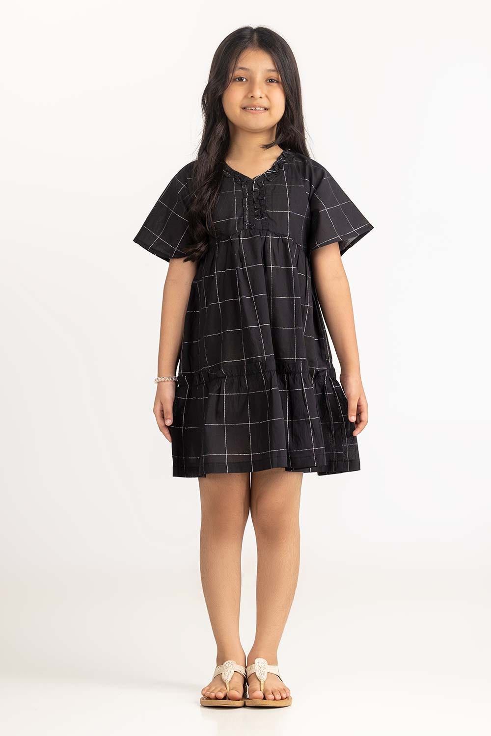 Junior Girl Black Dress 231-417-024