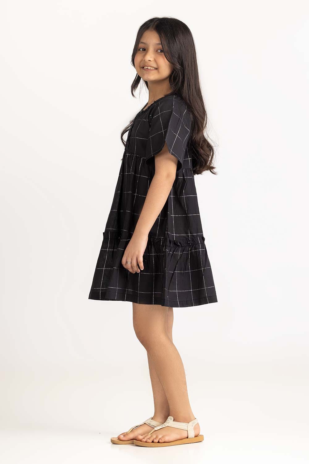 Junior Girl Black Dress 231-417-024