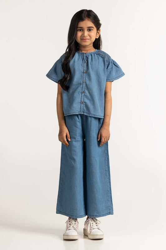 Junior Girl Blue Basic Blouse JG-BLS-SS24-305