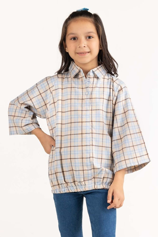Junior Girl Cream Blouse 224-417-010