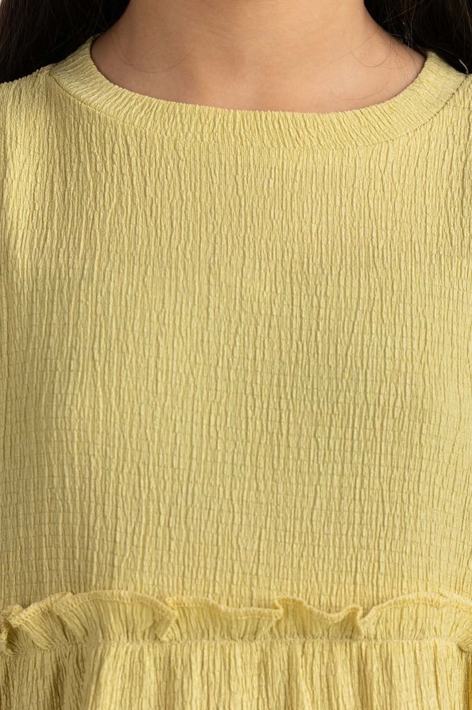 Junior Girl Green Basic Tee 231-414-056