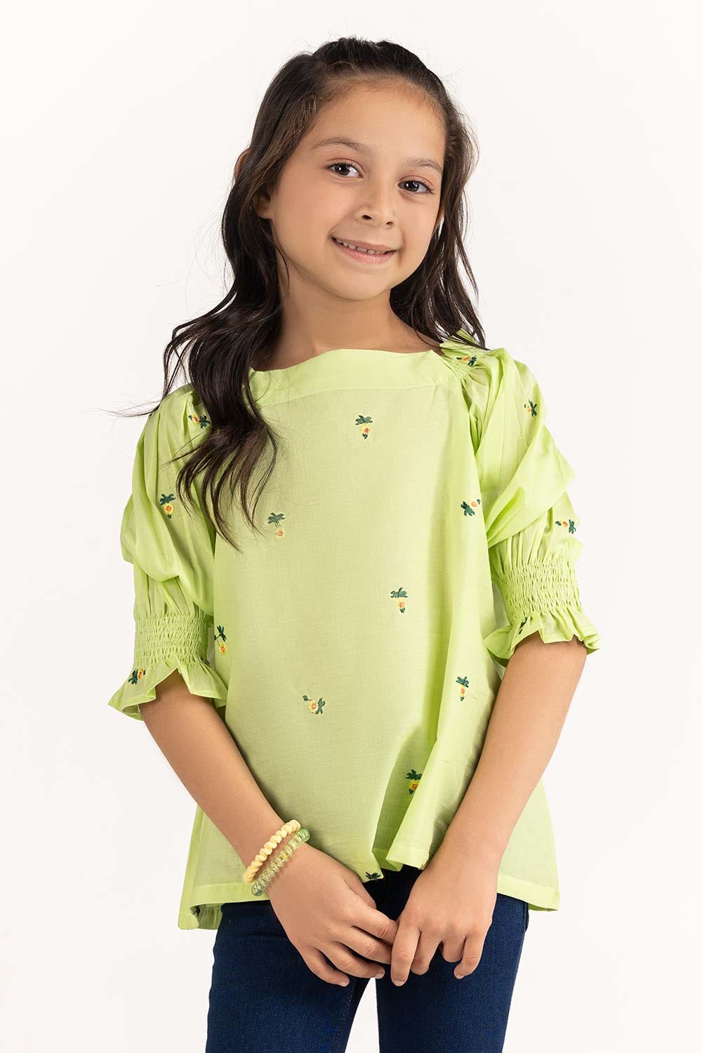 Junior Girl Green Blouse 231-416-202