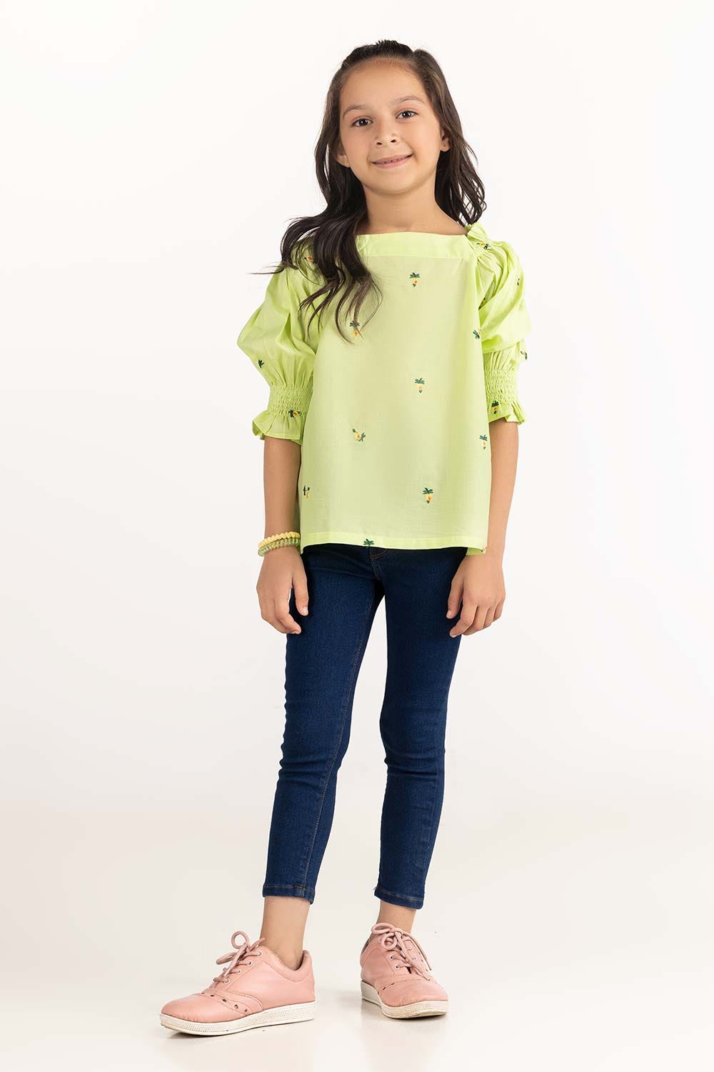 Junior Girl Green Blouse 231-416-202