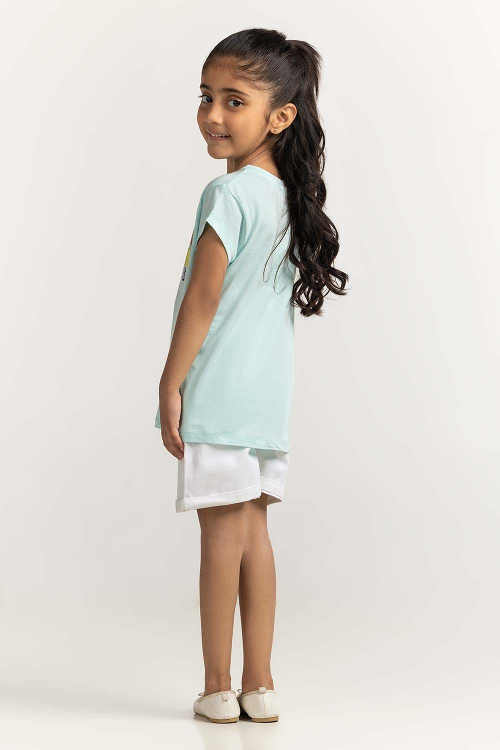 Junior Girl Light Blue Printed Tee JG-TS-SS24-018