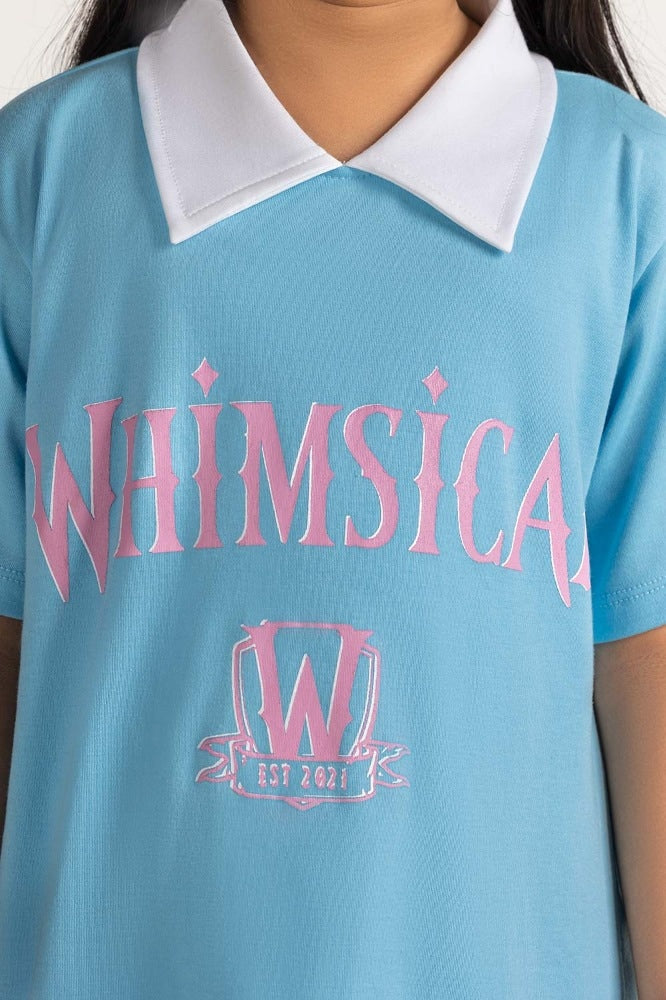 Junior Girl Light Blue Printed Tee JG-TS-SS24-042