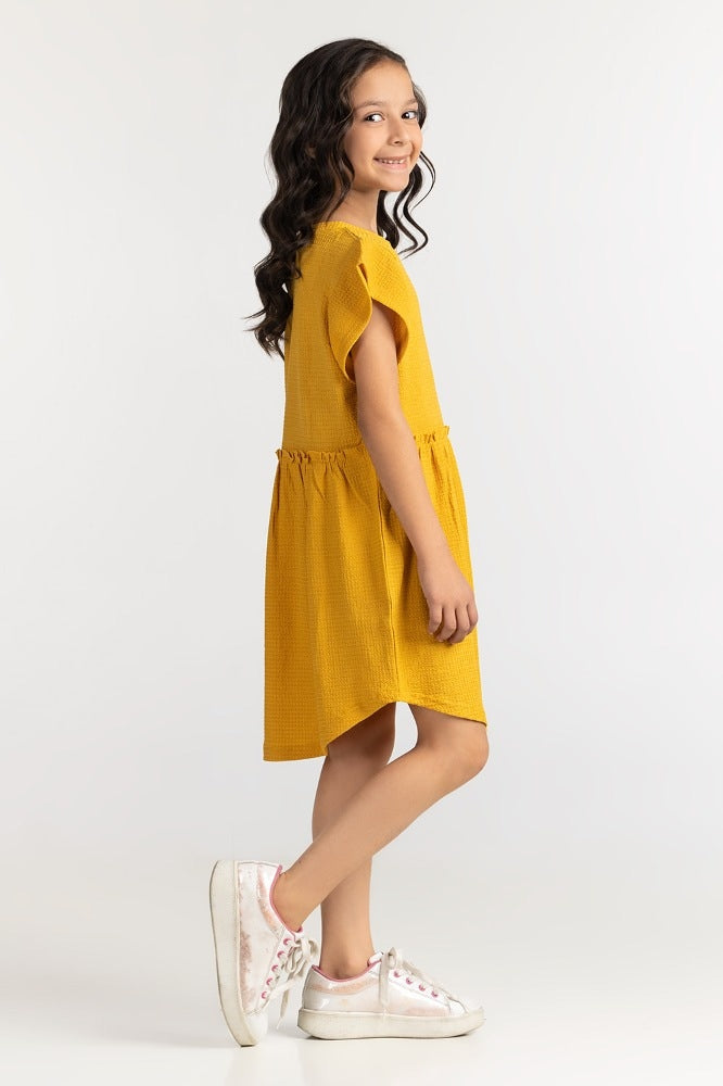 Junior Girl Mustard Basic Tee 231-414-052