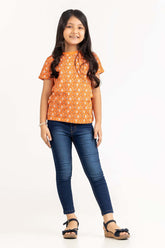 Junior Girl Orange T-Shirt 231-616-018 B