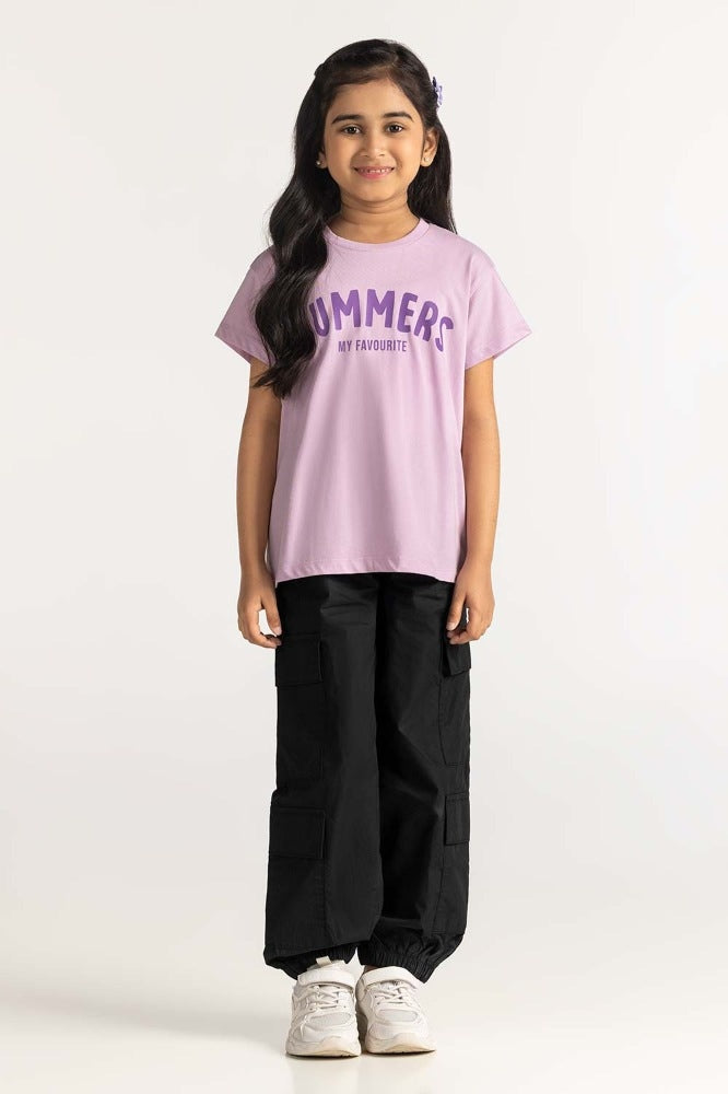 Junior Girl Orchid Printed Tee JG-TS-SS24-027