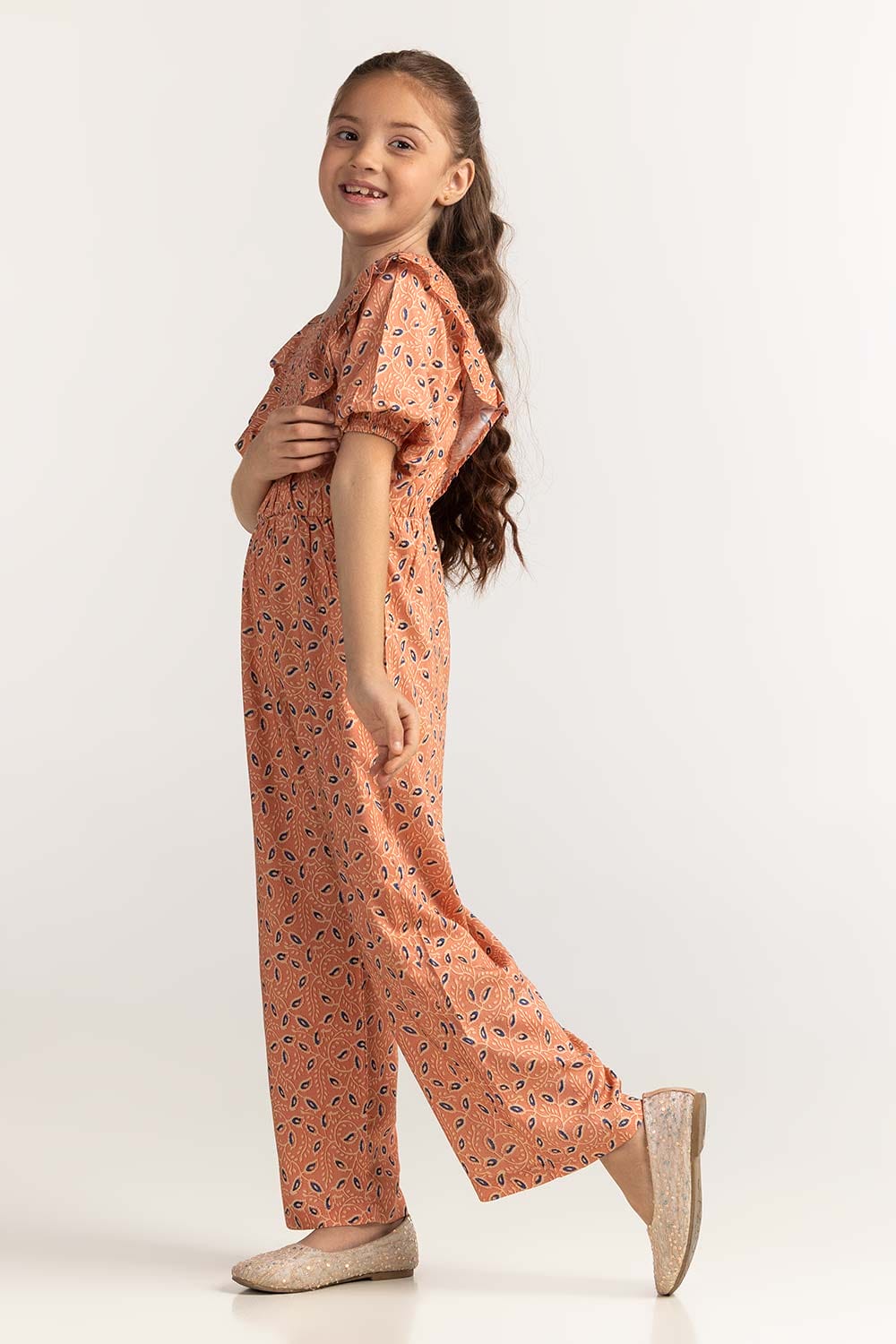 Junior Girl Peach Basic Jump Suit JG-JPS-SS24-006